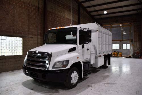 2015 HINO 268, 12' CHIP BODY W/ REMOVABLE TOPS 