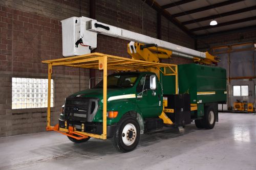 2010 FORD F750, 11' FORESTRY BODY, 65' WORK HEIGHT TEREX XT-60 MODEL BOOM